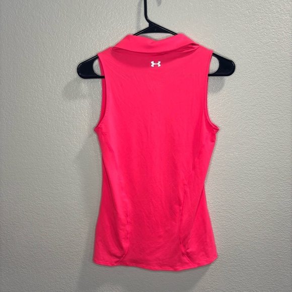 NWT Under Armour Golf Polo Hot Pink - Picture 3 of 3